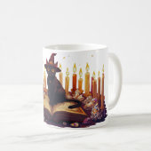 Black Cat Witch Mug | Magical Halloween Coffee Cup (Devant droit)