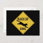 Black Cat Xing Briefkaart (Voorkant / Achterkant)