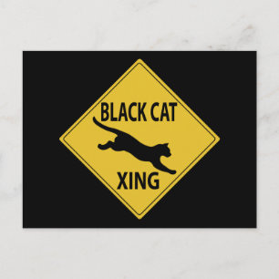 Black Cat Xing Briefkaart