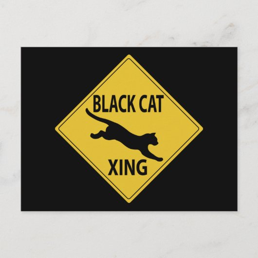 Black Cat Xing Briefkaart (Voorkant)