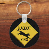 Black Cat Xing Sleutelhanger (Voorkant)
