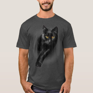 Black Cat Yellow Eyes Cats T-shirt Giften
