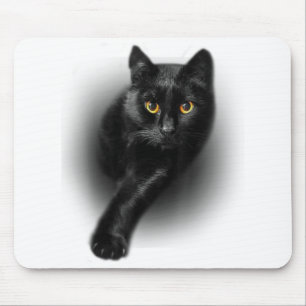 Black Cat Yellow Eyes Cats T-shirt Gifts Moederdag Muismat