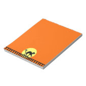 Black Cat Yellow Moon Fence Notitieblok (Gedraaid)