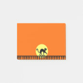 Black Cat Yellow Moon Fence Post-it® Notes (Voorkant)