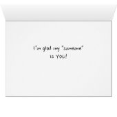 Black Cat You're My Someone Card (Binenzijde Horizontaal (Onderkant))