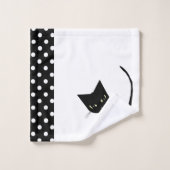 Black Cats Bathroom Towel Set Bad Handdoek (Wasdoekje)