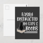 Black Cats Books Reader Kitten verslaafde boekworm Briefkaart (Voorkant / Achterkant)