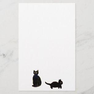 Black Cats Cute Kat Briefpapier
