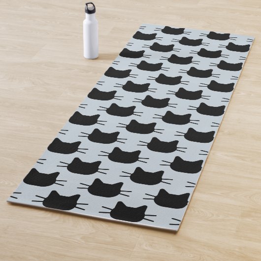 Black Cats Design Yoga Mat (In situ)