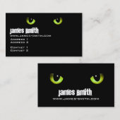 Black Cat's Eyes Green Visitekaartje (Voorkant / Achterkant)