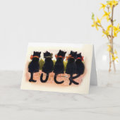 black cats - good luck kaart (Gele Bloem)