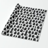Black Cats Halloween Cadeaupapier (Uitgerold)