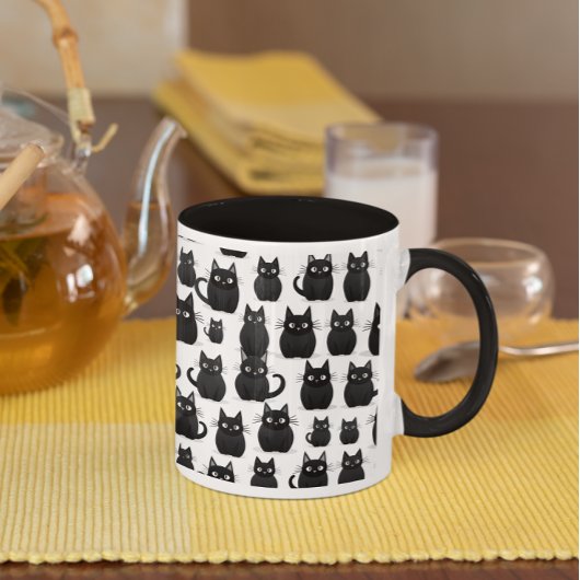 Black Cats Halloween Mok