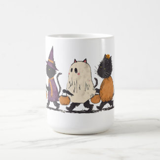 Black Cats Halloween Trick or Treat Cute Spooky Koffiemok