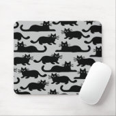 Black Cats Pattern Muismat (Met muis)