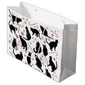 Black Cats Peppermints Gift Bag Groot Cadeauzakje (Voorkant Gekanteld)