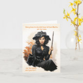 Black Cats Purrfect Babysitter Carte Halloween (Fleur jaune)