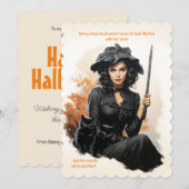 Black Cats Purrfect Babysitter Carte Halloween (Devant / Derrière)