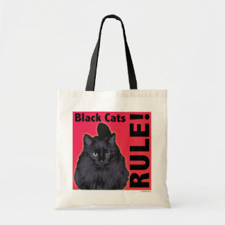 Black Cats RULE! canvas tas
