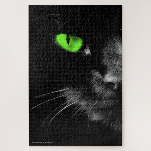 Black Cats Rule - Groene ogen Legpuzzel (Verticaal)