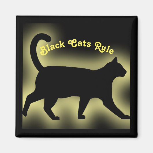 Black Cats Rule Magneet (Voorkant)