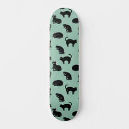 Black Cats Seamless Patroon Skateboard