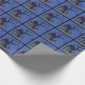 Black Cats Tombstone Tree Halloween Cadeaupapier (Hoek)