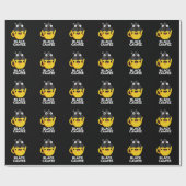Black Cawfee Funny Crow Coffee Pun Dark BG Cadeaupapier (Vlak)