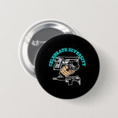 Black Celebrate Diversity-Pistolen Ronde Button 5,7 Cm (Voorkant /achterkant)