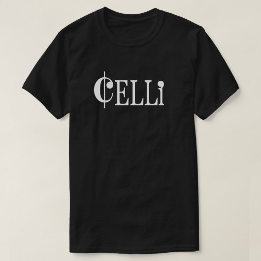Black Celli Basic Mannen T-shirt (Design voorkant)