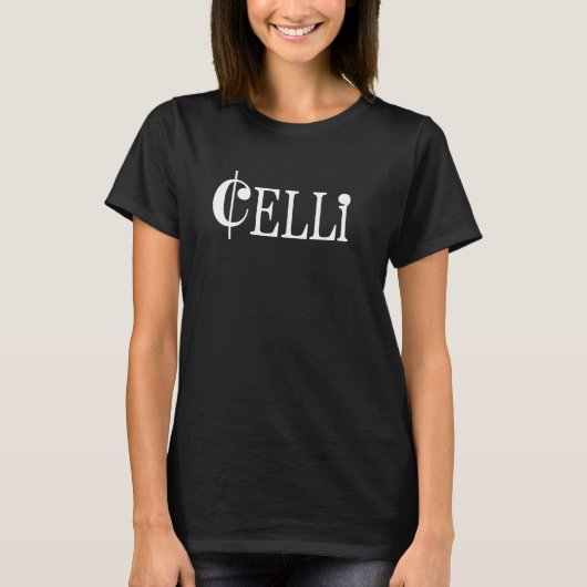 Black Celli Basic Woman's T-shirt (Voorkant)