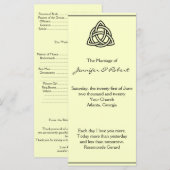 Black Celtic Knot Wedding Programme (Devant / Derrière)