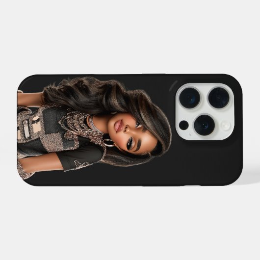 Black Chain Editorial Phone Case iPhone Hoesje (Achterkant horizontaal)