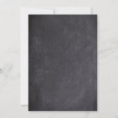 Black Chalk Board Diamond Rings Trendy Save The Date (Achterkant)