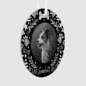 Black Chalkboard Art Frame Chien Soutenir Memorial (devant)