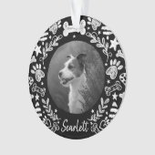 Black Chalkboard Art Frame Chien Soutenir Memorial (devant)