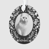Black Chalkboard Art Lijst Cat Memorial Keepslag Ornament (voorkant)