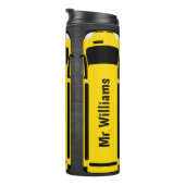 Black Chalkboard School Bus Thermal Tumbler Thermosbeker (Geroteerd rechts)