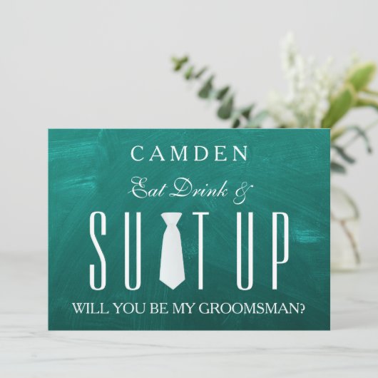 Black Chalkboard Suitup Zal ik m'n moeder zijn? Kaart (Staand voorkant)