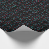 Black Chalkboard Tic Tac Toe X en O's Game Cadeaupapier (Hoek)