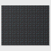 Black Chalkboard Tic Tac Toe X en O's Game Cadeaupapier (Vlak)