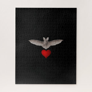 Black Challeging  Vampire Bat Love Hard Legpuzzel