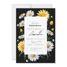 Black Chamomile Bruids Douche Uitnodiging