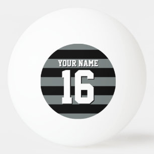 Black Charcoal Team Jersey Preppy Stripe Pingpongballen