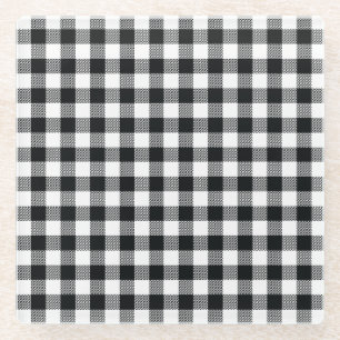 Black Check Autumn Herfst Glass Onderzetter Glazen Onderzetter
