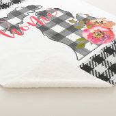 Black Checked Michigan Sherpa Blanket Deken (3/4)