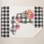 Black Checked Michigan Sherpa Blanket Deken (Voorkant (horizontaal))