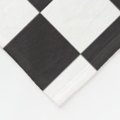 Black Checker Pattern Fleece Deken (Hoek)