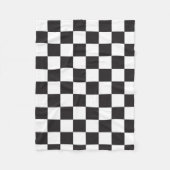 Black Checker Pattern Fleece Deken (Voorkant)
